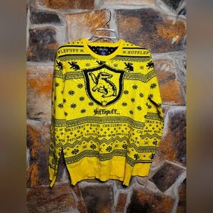 Boxlunch Harry Potter yellow Christmas sweater